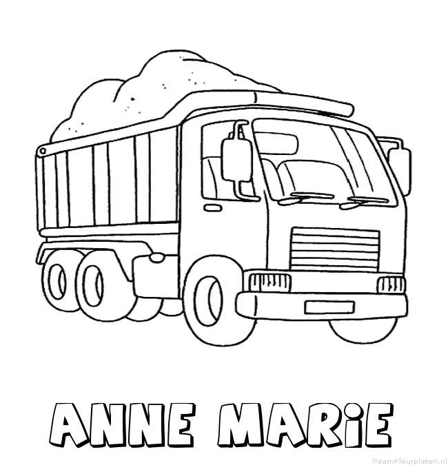 Anne marie vrachtwagen kleurplaat